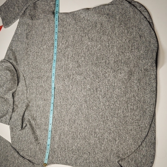 Ruby Rd. Petite Heather Gray Cowl Neck Sweater Size PM - Picture 6 of 13